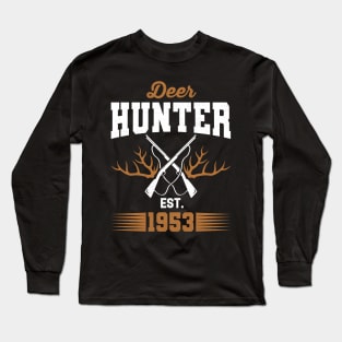 Gifts for 68 Year Old Deer Hunter 1953 Hunting 68th Birthday Gift Ideas Long Sleeve T-Shirt